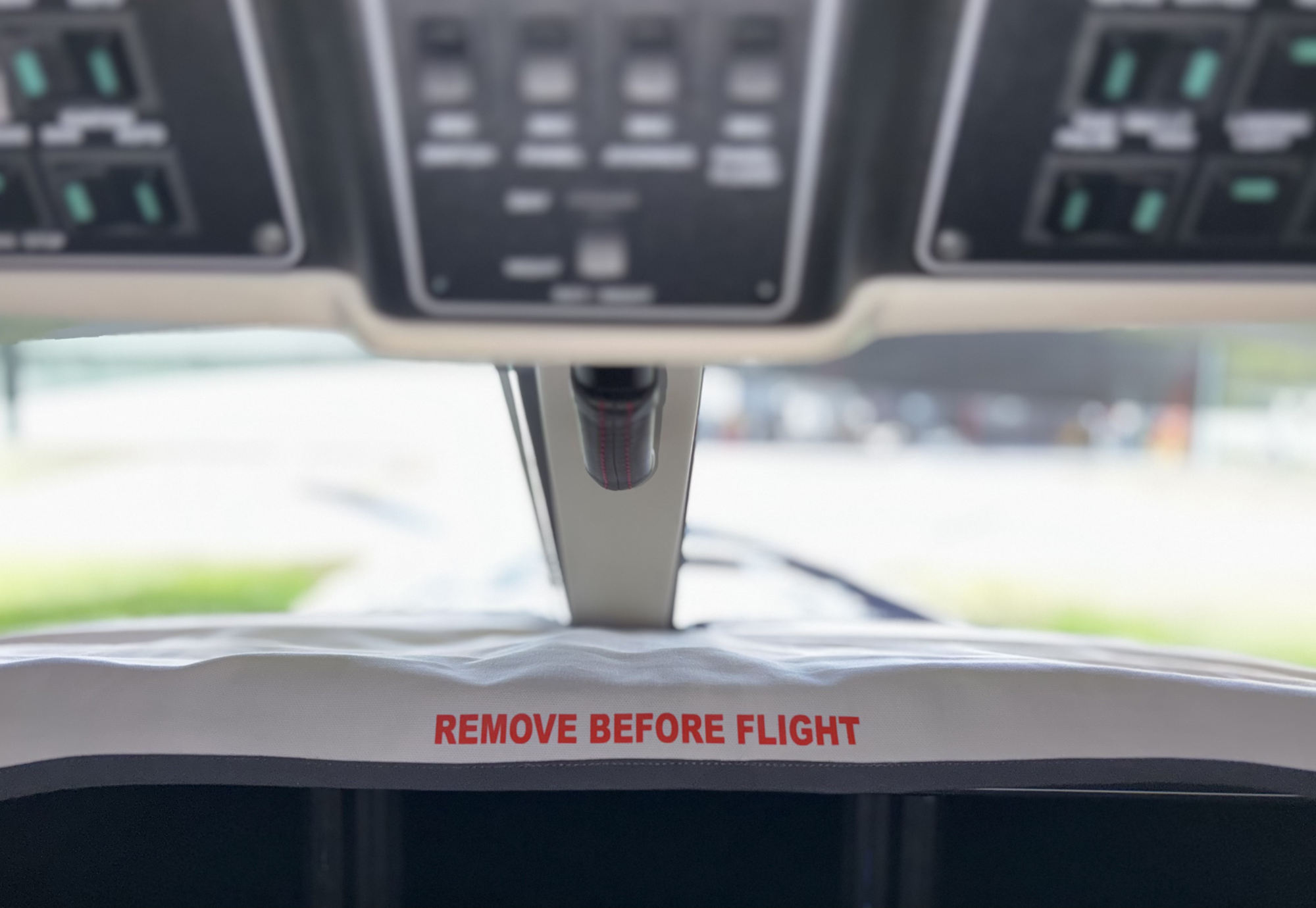 Installed on the glareshield