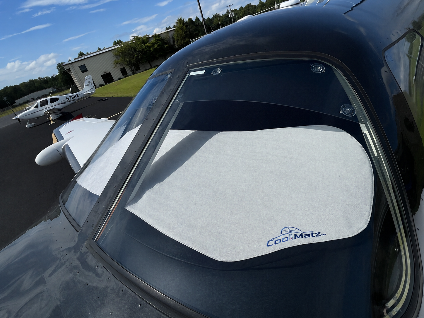 Seen from outside, through the windshield